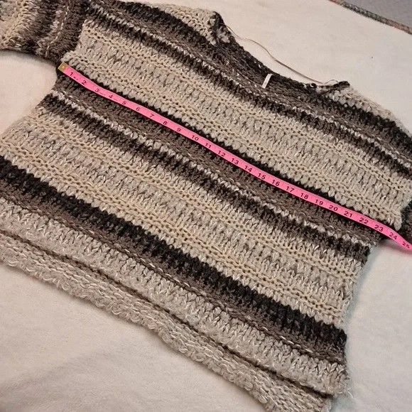 Free People Home For The Holidays Sweater" Knit Oversized Size XS - Picture 5 of 9